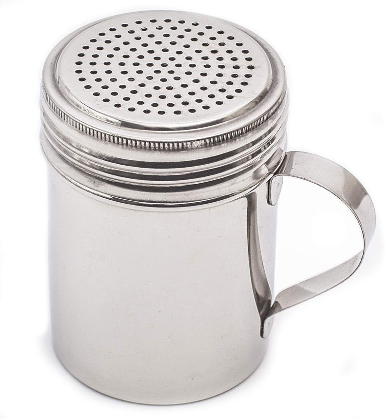 [Australia - AusPower] - EHOMEA2Z Stainless Steel Dredge Shaker 10 Oz Ideal For Salt, Spice, Sugar, Flour (1, 10 oz With Handle) 1 