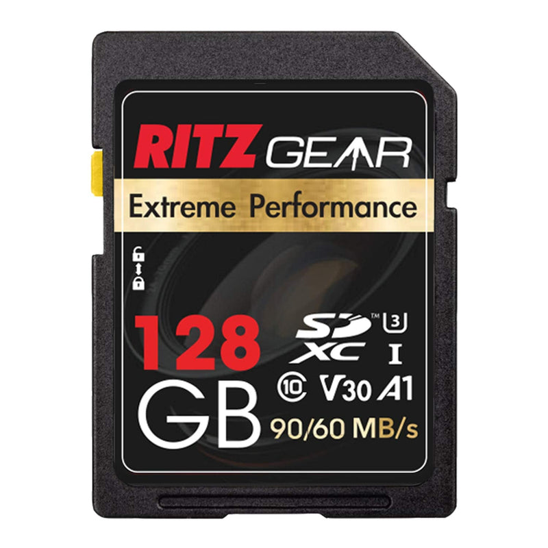 [Australia - AusPower] - Extreme Performance High Speed UHS-I SDXC 128GB SD Card 90/60 MB/S U3 A1 Class-10 V30 Memory Card for SD Devices That can Capture Full HD, 3D, and 4K Video as Well as raw Photography 1 UNIT 
