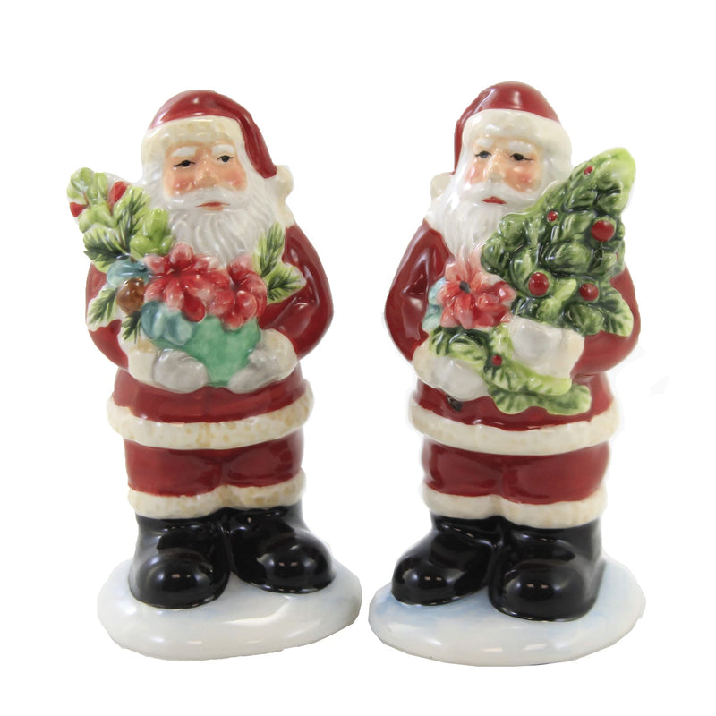 [Australia - AusPower] - Certified International Santa Christmas Story Ceramic Salt & Pepper Shaker Set 