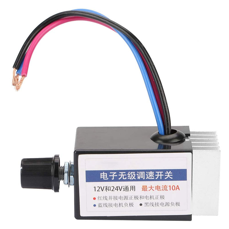 [Australia - AusPower] - Yosoo Health Gear DC Motor Speed Controller, Variable Speed Motor Controller, DC 12V/24V Electronic Stepless Speed Regulator Switch for Car Truck Fan Heater Control 