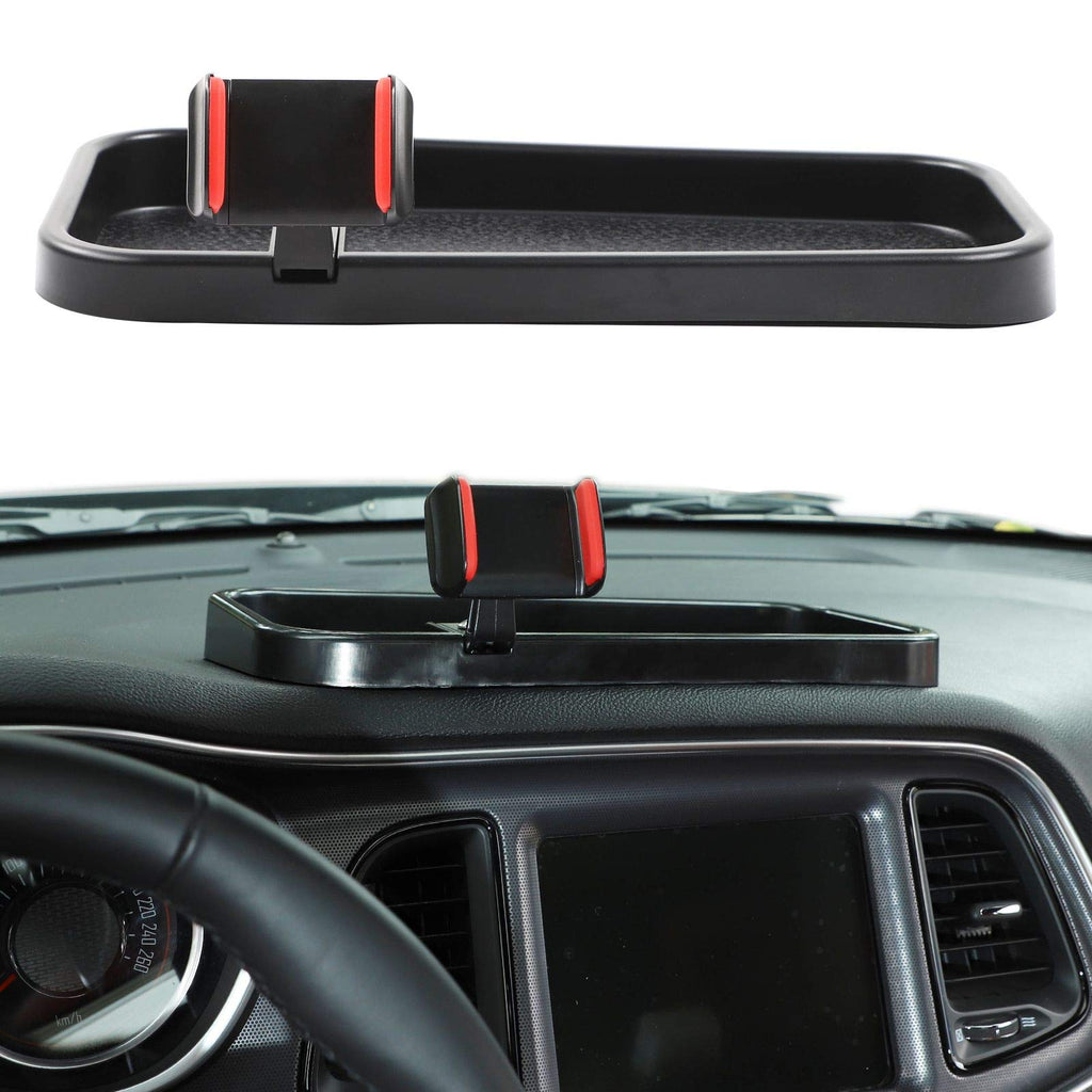 [Australia - AusPower] - JeCar Interior Car Phone Holder Dash Multi-Function Cell Phone Mount for 2015-2020 Dodge Challenger, Black 