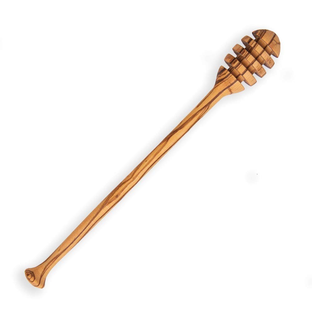 [Australia - AusPower] - Honey Dipper, Olive Wood Honey Stick, Handcrafted Honey Spoon 7.3-Inches 