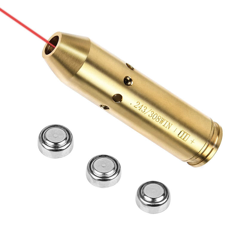 [Australia - AusPower] - EZshoot Bore Sight 223 5.56mm / .243, 308/30-06/25-06 / .270 Laser Sight Red Dot Boresighter with Batteries 