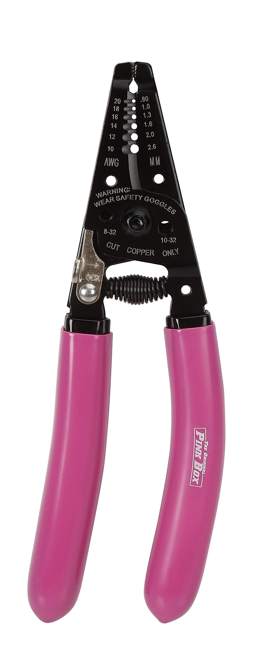 [Australia - AusPower] - The Original Pink Box 7-Inch Spring Loaded Wire Strippers and Cutters, Pink (PB7WS) 7in Wire Strippers 