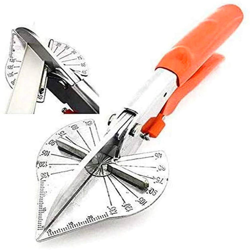 [Australia - AusPower] - Multi Angle Miter Shear Cutter, 45-135 Degree Adjustable Angle Scissors Trim Shears Hand Tools for Cutting Soft Wood, Plastic, PVC and Other 