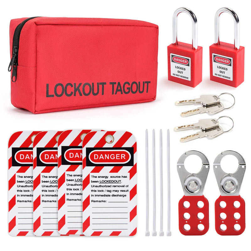 [Australia - AusPower] - Lockout Tagout Kit - Safety Lockout Padlocks Loto Hasps Lockout Tagout Tags Loto Locks Set Electrical Lock Out Tag Out Kits 