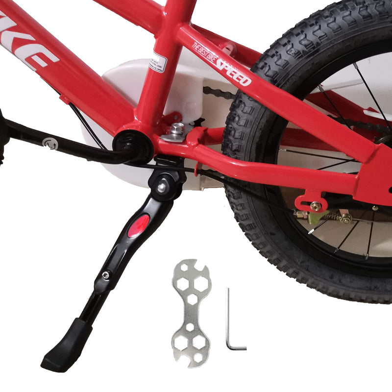 [Australia - AusPower] - VECKUSON Kickstand for Kids Bike, Bicycle Kickstands Center Mount for 16 18 20 22 Inch Bicycles Adjustable Aluminum Alloy Kickstands for 16-18-20inch 18-20-22inch Mountain Bike 16-18-20 
