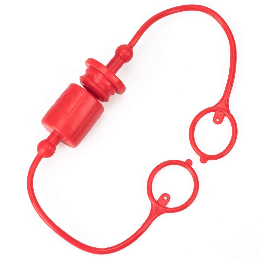 [Australia - AusPower] - OIIKI 3/4 Hydraulic Coupler Dust Cap, Male Female Quick Coupler Cover, ISO7241/ISO5675 A Pioneer Style Hydraulic Quick Disconnects Port Plug Fittings with Retention Ring (Red) 
