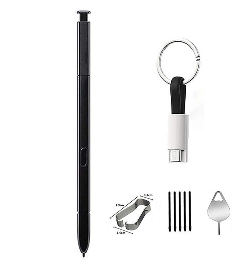 [Australia - AusPower] - Galaxy Note 9 Pen,Stylus Touch S Pen Replacement for Galaxy Note 9 SM-N960 (Without Bluetooth) with Micro USB to Type-c Charger Cable+Tips/Nibs+Eject Pin (Black) Black 