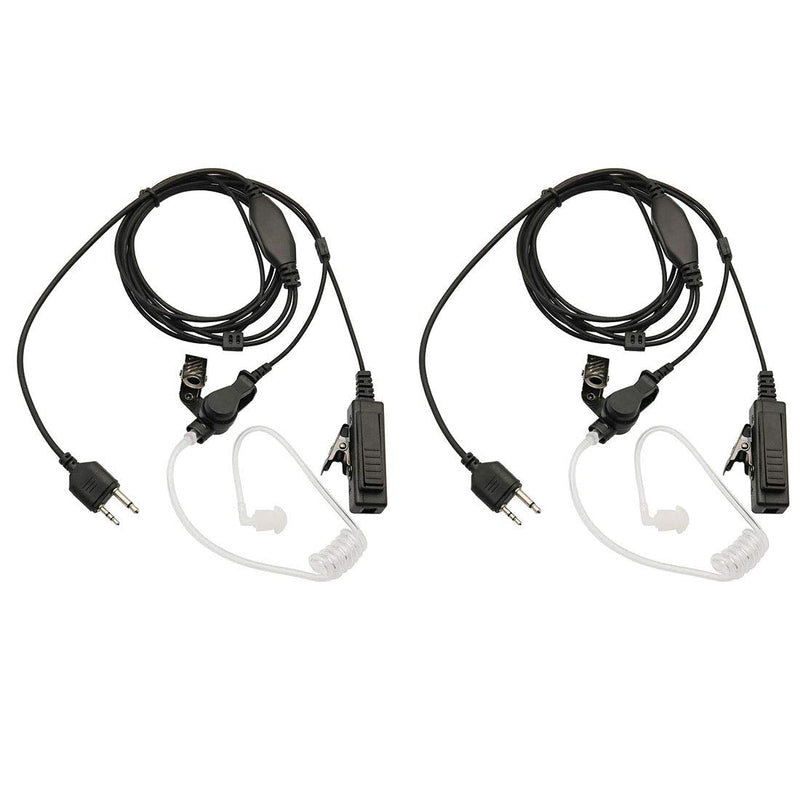 [Australia - AusPower] - Walkie Talkie Transparent Security Headsets Compatible with Midland GXT1000 LXT500VP3 GXT1050VP4 GXT1000XB earpiece (2 Pack) 