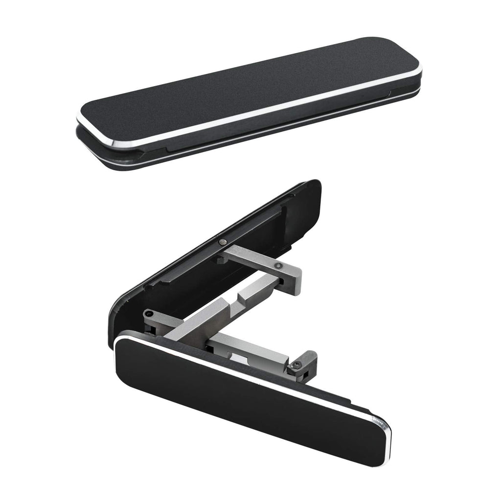 [Australia - AusPower] - Phone Kickstand ,Multi-Angle Aluminum Kickstand(Adjustable Angle)(Vertical and Horizontal Stand) Compatible with Any Phone Black 