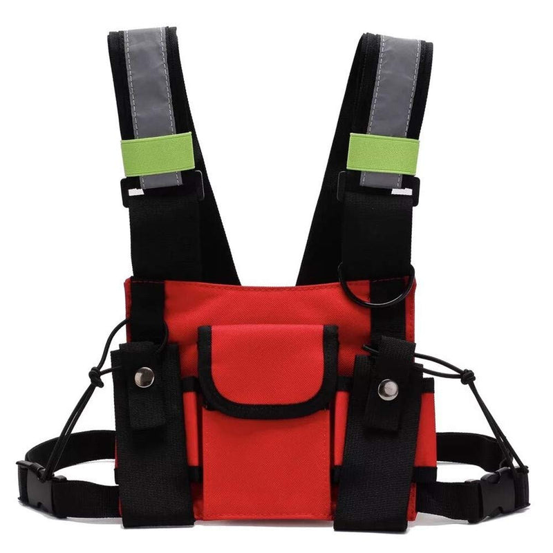 [Australia - AusPower] - Ousawig Universal Radio Chest Harness Bag Tactical Chest Front Pack Pouch Holster Vest for Two Way Radio Walkie Talkie(Rescue Essentials) 