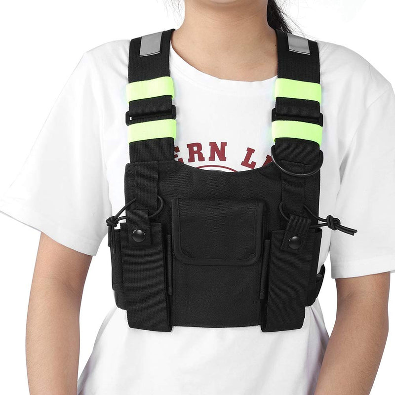 [Australia - AusPower] - Yellow Chest Harness Pack, Nylon Chest Harness Pouch for UV-5R/82/9R/XR 