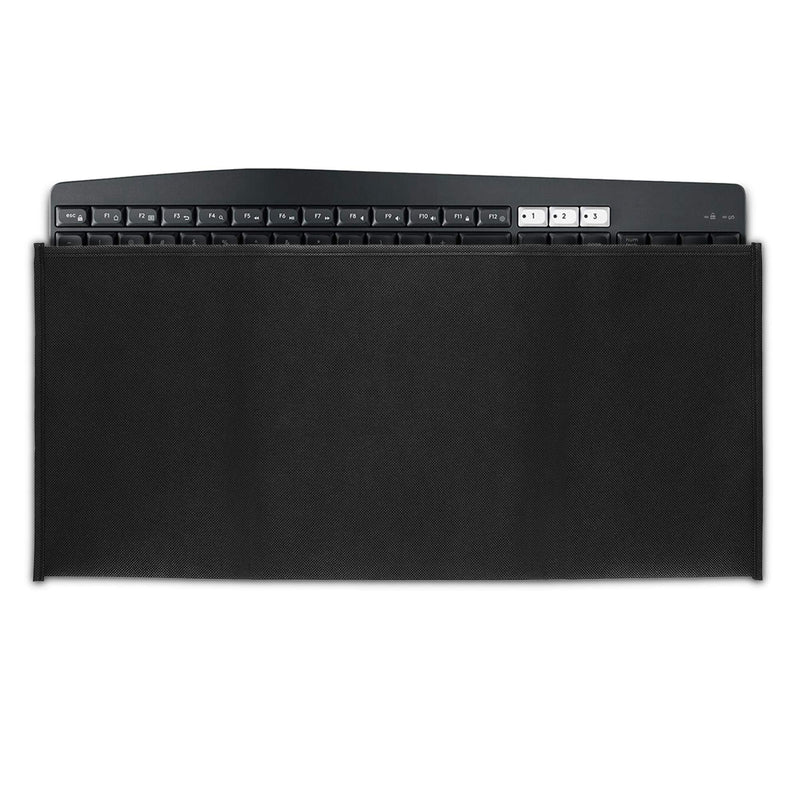 [Australia - AusPower] - kwmobile Keyboard Cover Compatible with Universal Keyboard (L) - Protective Skin Computer Keyboard Dust Cover Case black 