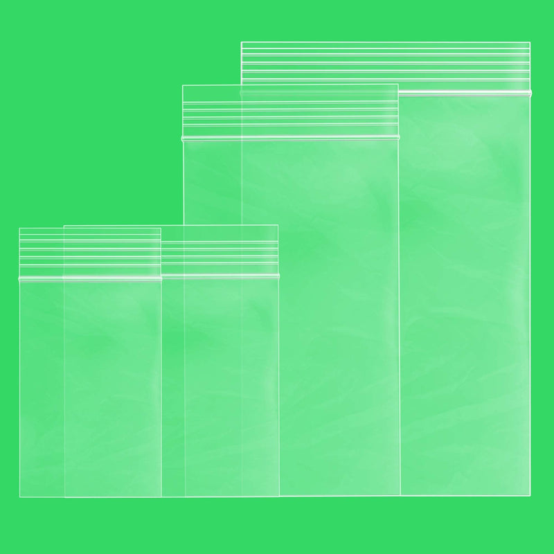 [Australia - AusPower] - ASSORTED CLEAR PLASTIC ZIP BAGS - GPI 400 Pack - 2 mil, 4 Sizes, 2x3, 3x3, 3x5, 4x6, Strong & Durable Poly Baggies, Resealable Zip Top Lock For Jewelry, Storage, Packaging & Shipping. 2x3 - 3x3 - 3x5 - 4x6 