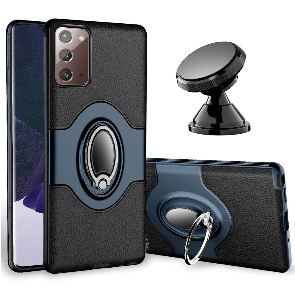 [Australia - AusPower] - eSamcore Note 20 Case - Phone Ring Holder Case + Dashboard Magnetic Car Phone Mount Kickstand Grip for Samsung Galaxy Note 20 5G 6.7” [Navy Blue] Navy Blue 