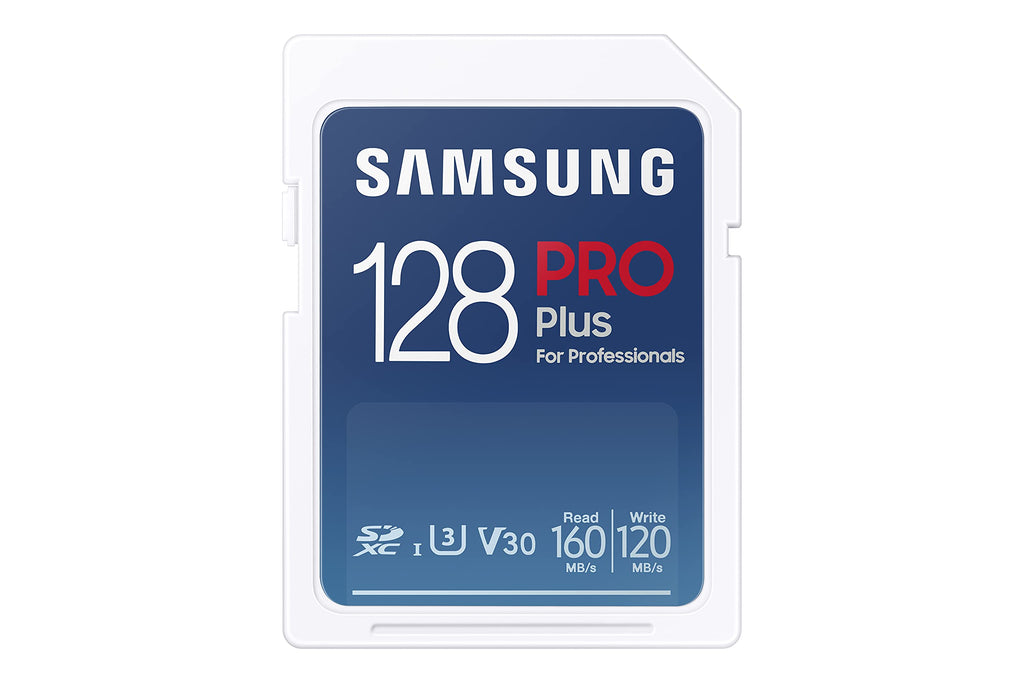 [Australia - AusPower] - SAMSUNG PRO Plus SDXC 128GB Full Size SD Memory Card w/Adapter, Supports 4K UHD Video, Storage Expansion for Digital Media Professionals, Photographers, MB-SD128K/AM Full Size SD PRO PLUS Read/Write 100/90 MB/s 