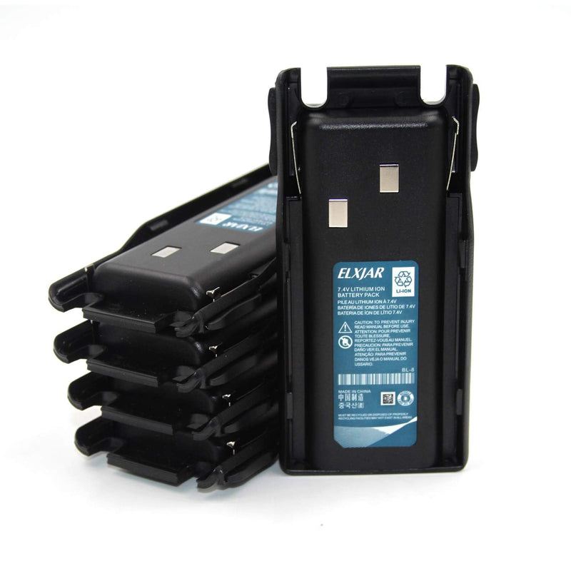 [Australia - AusPower] - (5-Pack) 7.4V 1800mAh BL-8 Li-ion Replacement Battery Pack for BaoFeng and BTECH UV-82 Series Radios Compatible with GMRS-V1 MURS-V1 UV-82C UV-82L UV-8D UV-89 UV-82HP UV-82HX 