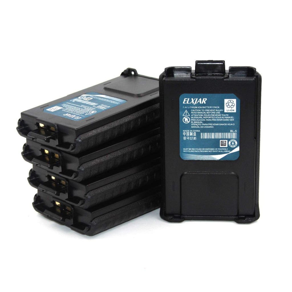 [Australia - AusPower] - (5-Pack) 7.4V 1800mAh BL-5 Battery Pack Replacement for Baofeng UV-5R/Plus DM-5R/Plus UV-5RE UV-5RTP BF-F8HP MK2/3/3X/4/5 V2+/Plus Series 