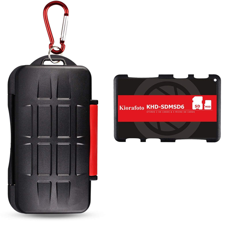 [Australia - AusPower] - Kiorafoto Memory Card Case Holder Tough & Slim Bundle : Tough Case for 12 SD + 12 MicroSD TF , Slim Holder for 2 SD + 4 MicroSD TF 