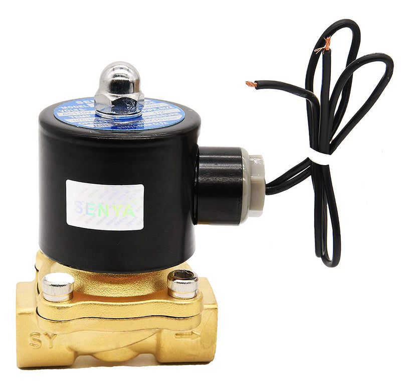 [Australia - AusPower] - 1/2" Brass Electric Solenoid Valve,110v Ac Brass Electric Solenoid Valve for Water Air Gas Fuel Oil 