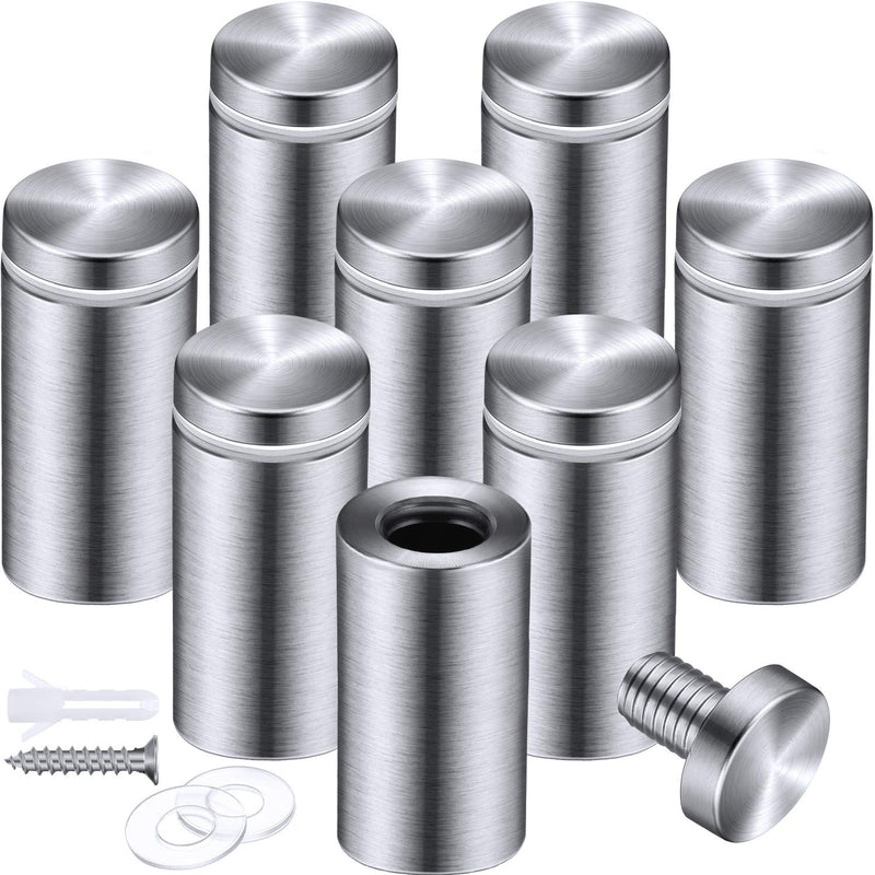 [Australia - AusPower] - Sign Standoff Screws Advertising Screws Stainless Steel Wall Standoff Mounts Glass Acrylic Nail, 8 Pieces (1 x 2 Inch) 1 x 2 Inch 