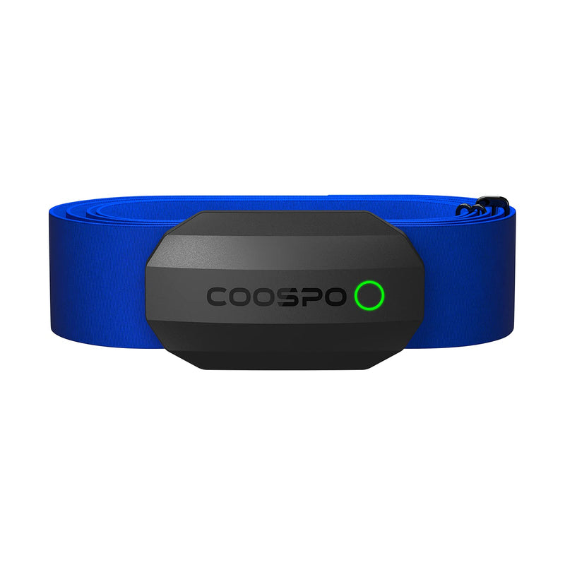 [Australia - AusPower] - COOSPO Bluetooth Heart Rate Monitor,BLE ANT+ Heart Rate Chest Strap Monitor,Dual HRM Heart Rate Sensor Compatible with Peloton,Zwift,DDP Yoga,Strava,Polar,Wahoo,Garmin Watches,GPS Bike Computers Blue 