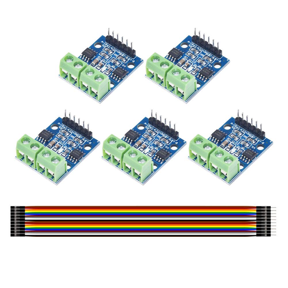 [Australia - AusPower] - ALAMSCN L9110S DC Stepper Motor Driver Module H-Bridge Controller Board 2 Channels L9110S L9110 for Arduino with 20PIN 30CM Dupont Cable Male to Female (Pack of 5) 