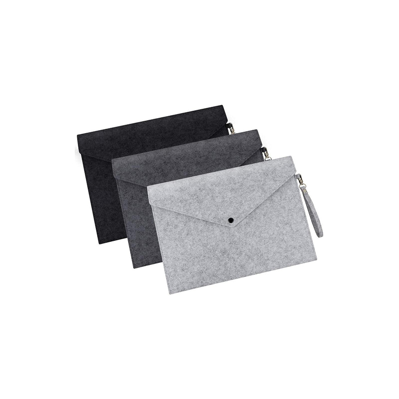 [Australia - AusPower] - Actume File Folders- Felt Folder Expanding File Folder Paper Envelope A4 Folders with Lanyard (3 PCS) 