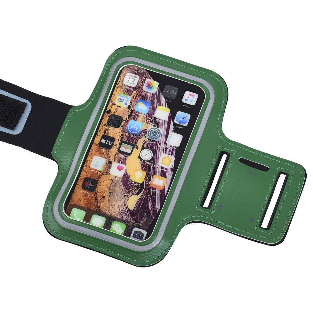 [Australia - AusPower] - Universal Cell Phone Adjustable Armband for Running, Walking fits 4.7" to 6.5" Phones, Samsung Galaxy S10, S9, S8, Plus Sizes. iPhone 11, 11 Pro Max, 11 Pro, X, Xs, Xs Max, Xr, Plus Sizes. (Emerald) 