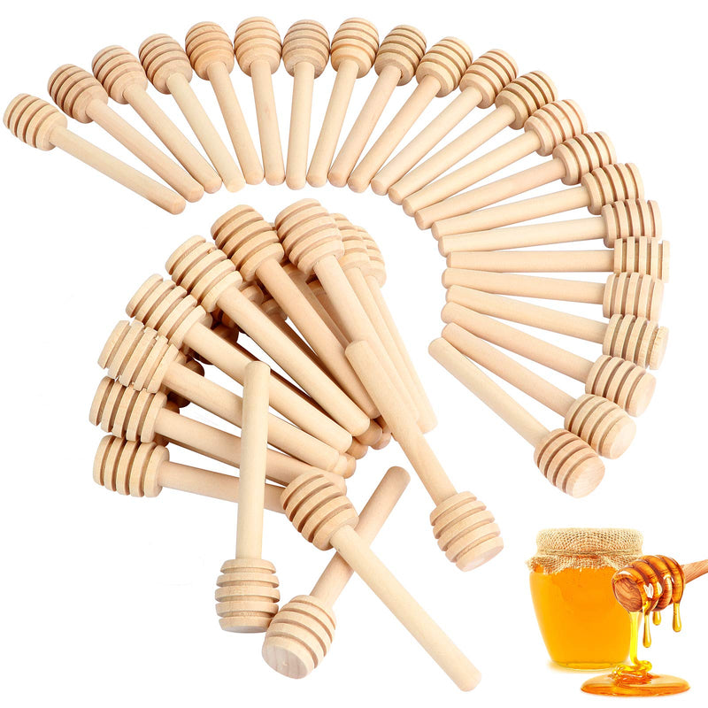 [Australia - AusPower] - 51 PCS Honey Dipper, 3 Inch Mini Wooden Honeycomb Sticks, Small Honey Stirrer Stick, Honey Sticks for Honey Jar Dispense Drizzle Honey and Wedding Party Favors Gift 51PCS(3 Inch) 