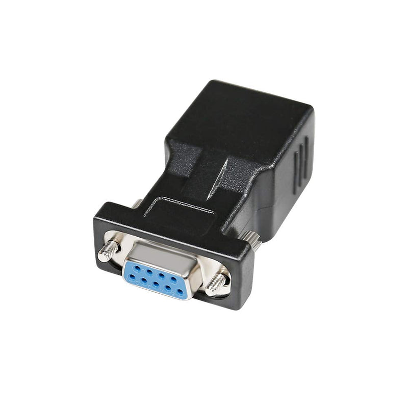 [Australia - AusPower] - DTECH DB9 to RJ45 Serial Adapter RS232 Female to RJ-45 Female Ethernet Converter Compatible with Standard 9 Pin RS-232 Devices DB9 female to RJ45 