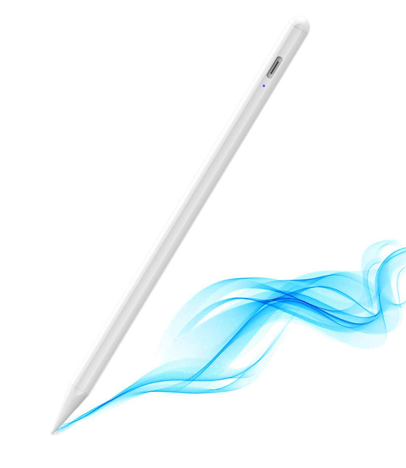 [Australia - AusPower] - Stylus Pen for iPad with Palm Rejection, DANGZW Magnetic Active Pencil with Compatible with (2018-2020) Apple iPad 6/7/8th Gen, iPad Pro (11/12.9"),iPad Mini 5, iPad Air 3 for Precise Writing/Drawing 2 White 