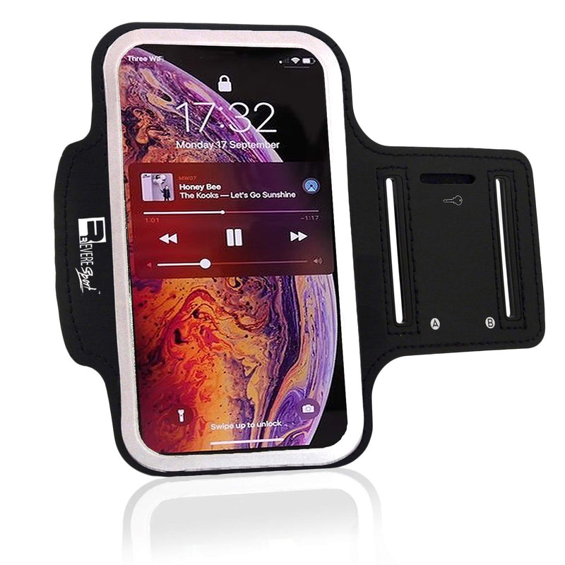 [Australia - AusPower] - RevereSport Compatible iPhone 12 Running Armband. Phone Arm Holder for Sports, Gym Workouts and Exercise 6.1" - 12 