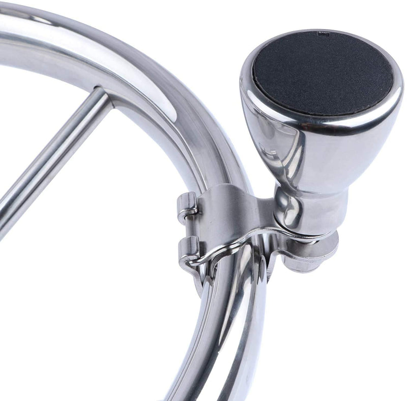 [Australia - AusPower] - Universal AISI 316 Stainless Steel Boat Steering Wheel Knob Wheel Maneuvering Knob for Marine Boat 