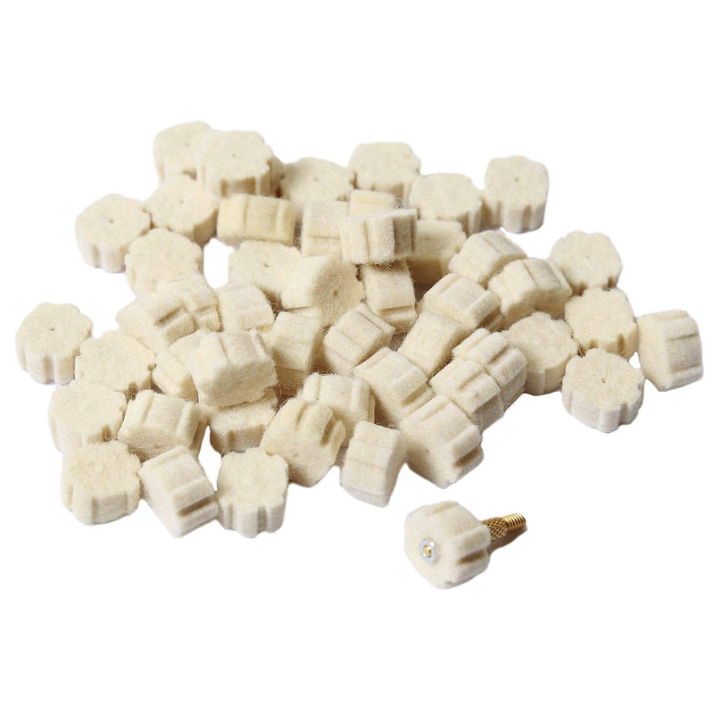 [Australia - AusPower] - (50 Pack) Aolamegs .223/5.56 Wool Star Chamber Cleaning Pads or Attachment with Brass Connector 50 Pack 