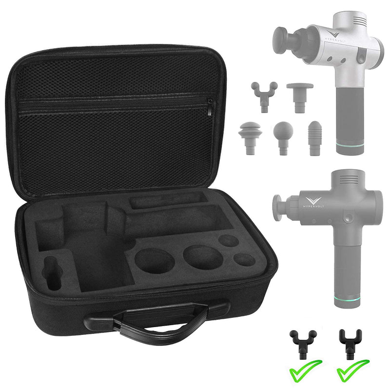 [Australia - AusPower] - Carrying Case for Hyperice Hypervolt / Hypervolt Plus 5 Attachment Slots Portable Storage Bag Waterproof Anti Shock Hard Shell Case for Hypervolt Massage Device (Case Only) 