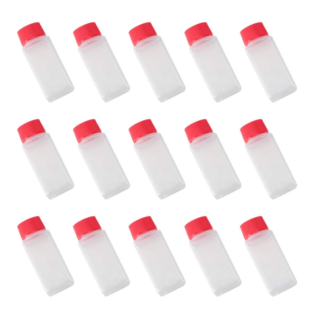 [Australia - AusPower] - Amosfun 100 Pcs Plastic Spice Jar Disposable Salt Pepper Shakers Seasoning Jar Barbecue Condiment Jar Bottles Cruet Container for Storing Spice Herbs 6.5ml 3.8X1.6X1.6CM Square 