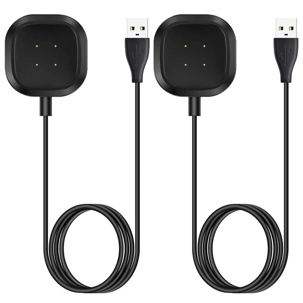 [Australia - AusPower] - SOONORY Charging Cable Compatible with Fitbit Versa 3 Charger, 2PACK 3.3FT Replacement USB Charger Cable Cord Adapter for Versa 3 / Sense Smart Watch in 2020 