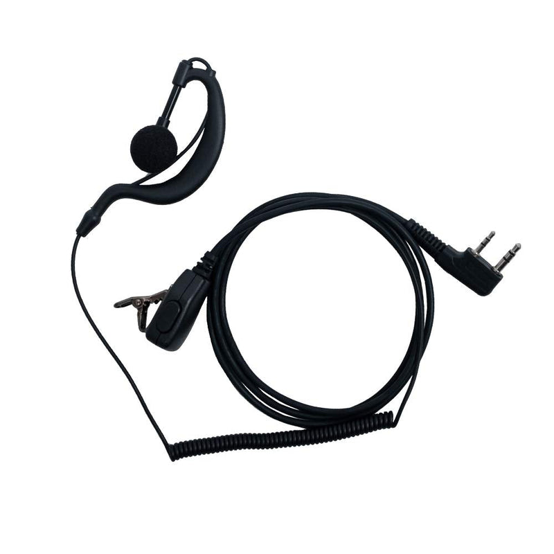 [Australia - AusPower] - Klykon Kenwood Earpiece with Mic,2 pin G Shape Earpiece Headset with Mic Ptt Compatible with Baofeng UV-5R BF-888S BF-F8HP BF-F9 UV-82 UV-82HP UV-82C Kenwood Walkie Talkies 2 Way Radio 