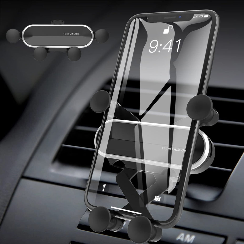 [Australia - AusPower] - Phone Holder for Car, VASIVO 2021 New Gravity Air Vent Invisible Car Phone Mount, Auto-Clamp in One Step Car Phone Holder for All Smartphones (Silver) Silver 