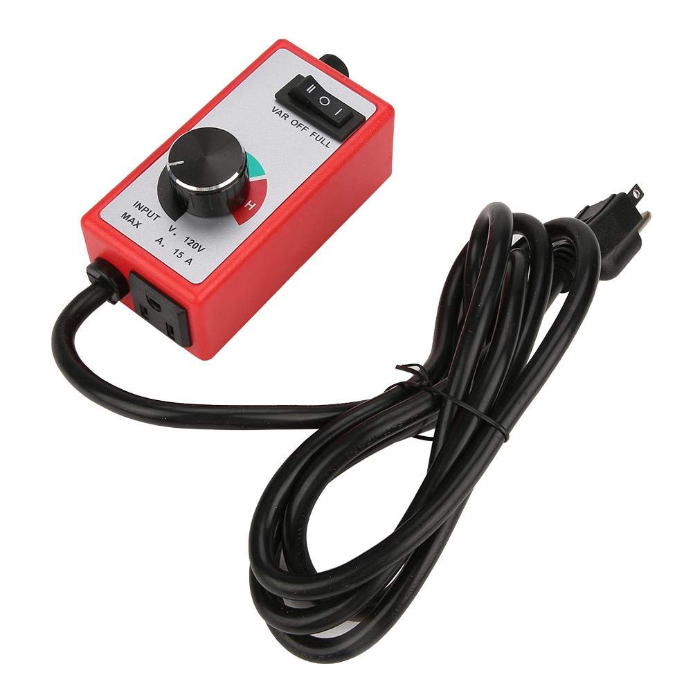 [Australia - AusPower] - 120v Governor Router, Red Variable Vent Fan Speed Adjuster, Inline Duct Fan Variable Speed Controller Motor Rheostat 