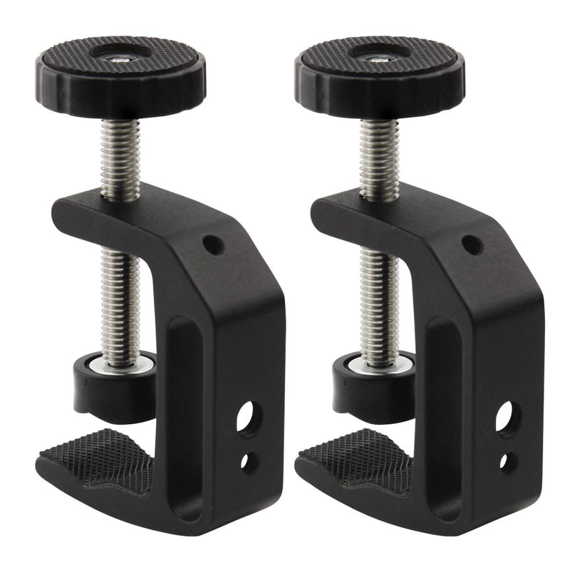 [Australia - AusPower] - LEADRISE Universal C-Clamp With 1/4 And 3/8 Thread Hole For Desktop Mount Holder LCD Monitor Flash Desks Carts Benches Worktables (2) 2 