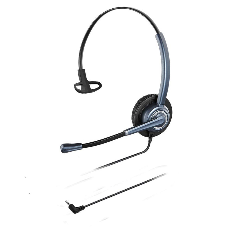 [Australia - AusPower] - Oppetec Mono Phone Headset 2.5mm Jack, Single Ear Noise Cancelling Headset for Panasonic Cisco SPA Series Gigaset Cordless Phones Ericsson Avaya Grandstream. 