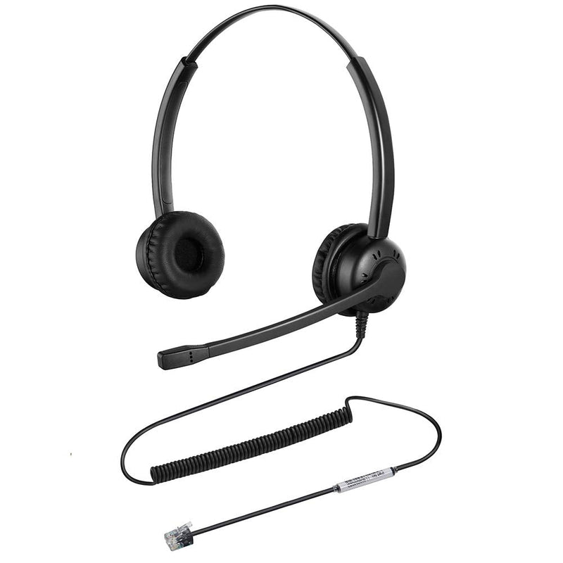 [Australia - AusPower] - Oppetec RJ9 Telephone Headset for Cisco Desk Phones, Cisco Phone Headset with Microphone Noise Cancelling, Call Center Headset for Cisco IP Phones ONLY, Dual Ear 