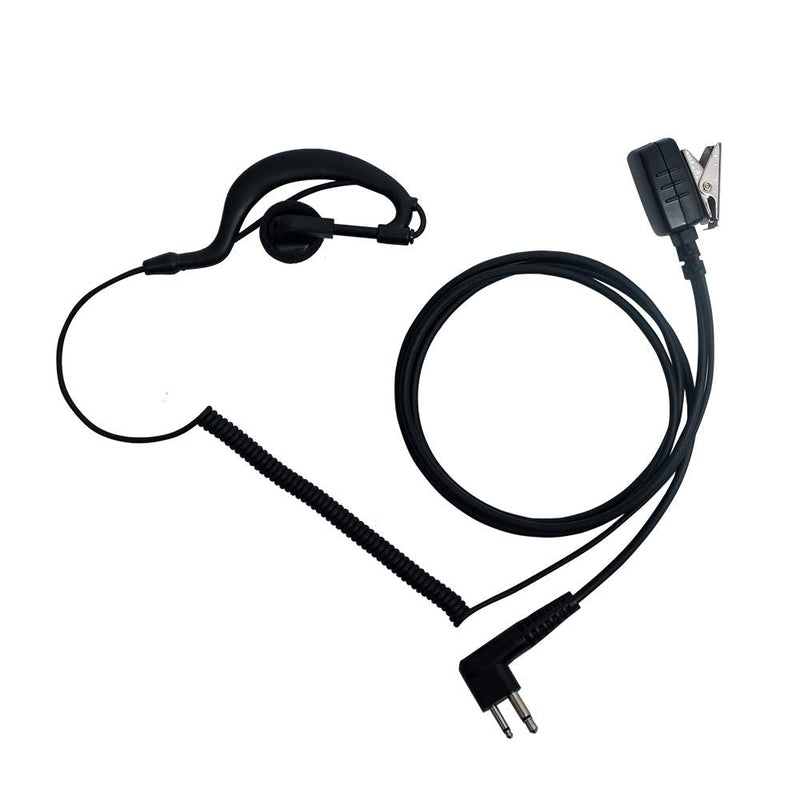 [Australia - AusPower] - Caroo G Shape Earpiece Headset with Ptt Mic Compatible with Motorola Cls1110 Cp200 Cls1410 Cp185 Cp200d Rdm2070d Walkie Talkies 2 Way Radio 2 Pin 