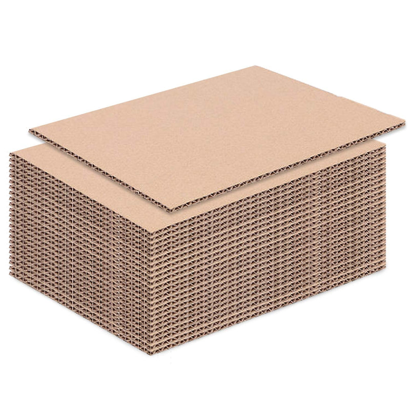 [Australia - AusPower] - 24 Packs Corrugated Cardboard Sheets, Lainrrew Brown Kraft Paper Cardboard Inserts Flat Cardboard Sheets Pads Squares Separators for Packing, Mailing, Arts and Crafts, 7.87 x 11.8" 