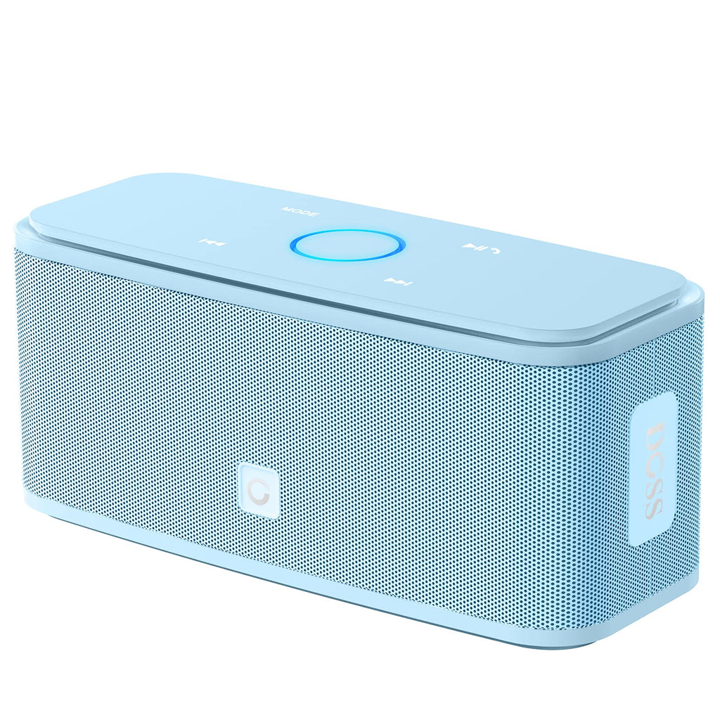[Australia - AusPower] - Bluetooth Speaker, DOSS SoundBox Touch Portable Wireless Bluetooth Speaker with 12W HD Sound and Bass, IPX5 Waterproof, 20H Playtime, Touch Control, Speaker for Home, Outdoor,Travel-Tiffany Blue Tiffany Blue 