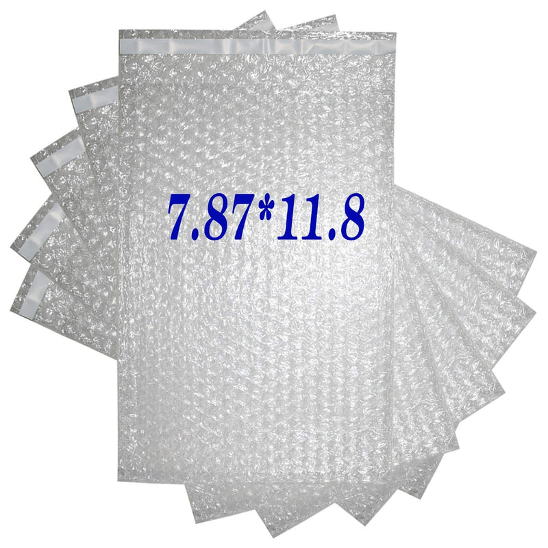 [Australia - AusPower] - 50Pack 8x11 INCH Bubble Out Bags Self-Seal Bubble Pouches for Moving, Shipping, and Storage, Wrap Cushioning Packaging Bag Double-Side Premium Sealing Bubble Out Pouch 
