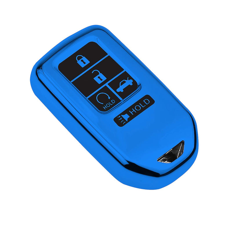[Australia - AusPower] - SZJYLTC 5 Button Key Fob Case Cover for Honda 2019 Accord Civic Pilot Odyssey Passport CRV Smart Remote,Key Soft TPU Full Cover Protection Key Fob Shell Blue 